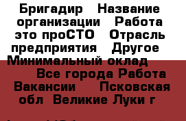 Бригадир › Название организации ­ Работа-это проСТО › Отрасль предприятия ­ Другое › Минимальный оклад ­ 35 700 - Все города Работа » Вакансии   . Псковская обл.,Великие Луки г.